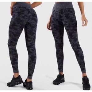 Gymshark Adapt Camo High Rise Leggings Pants Stretch Black Women's Medium